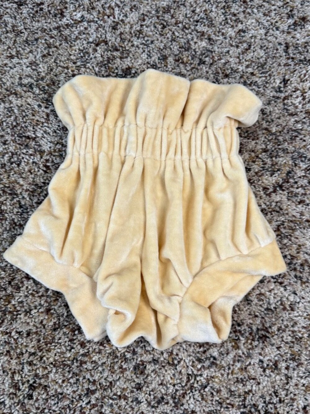 Yellow velvet bloomers